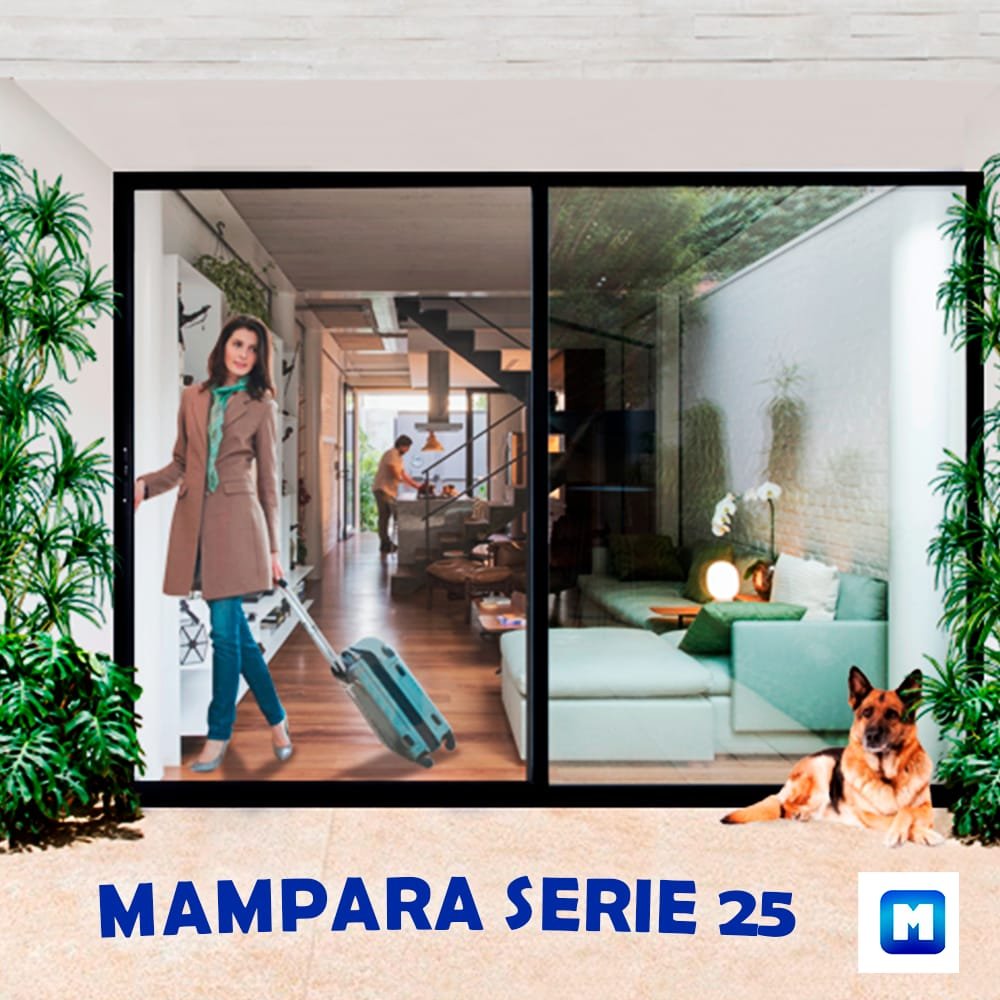 mampara s 25 2 hojas color negro