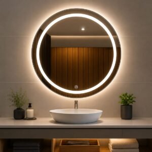 MEGADT espejo circular luz led