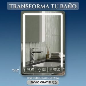 espejo retangular decorativo