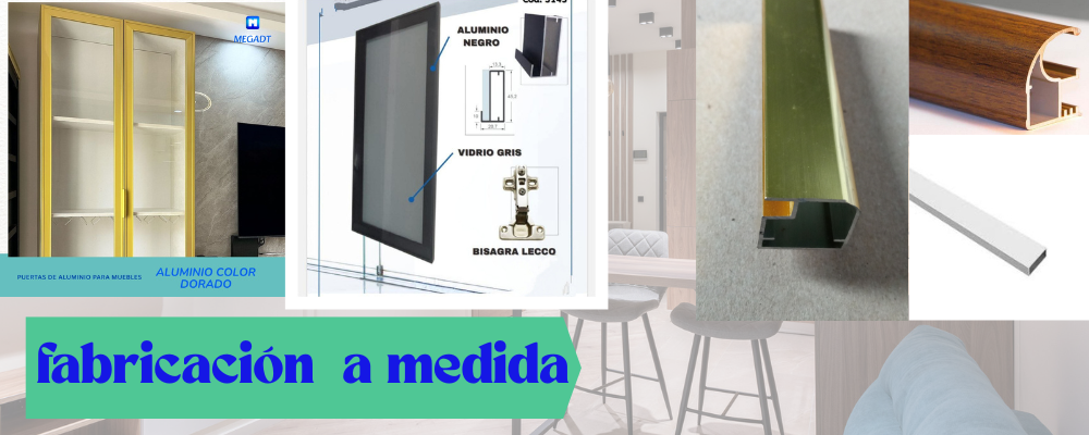 diseñamos a medida puertas en aluminio para muebles