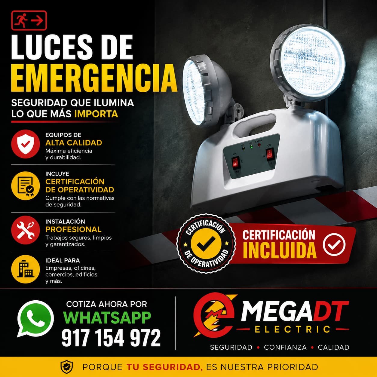 mantenimiento luces de emergencia 